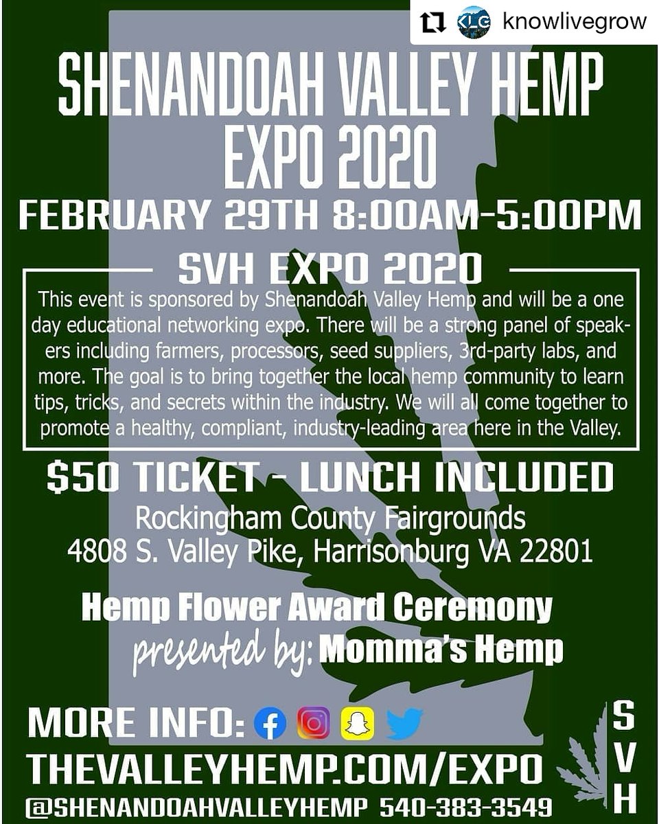 erika_shayne's tweet photo. Found this info on @KnowLiveGrow instagram. For more info check out https://t.co/PhLKdXENLy and follow them on insta @TheValleyHemp 
#hemp #shenandoahvalley #hempexpo https://t.co/SSRWdAgsvP