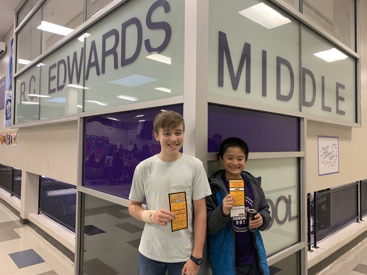 RCEMiddle's tweet photo. Congratulations to today’s #StudentsofExcellence⭐️ sponsored by #WhichWichofClemson🧡💜 #teamRCE🐾 #bebraschallengefinalists https://t.co/pbwtaU20XK