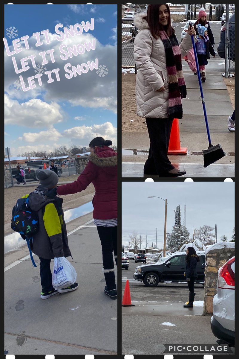 JudithBriceno3's tweet photo. It was a fun snow ❄️ day and our #A-mazing leaders showed us what #ServiceofExcellence is all about! 😍Blessed to work with these great administrators! Thank you for all you do for our kids and community! @GlenCoveElem @YsletaISD #KeepShinning #YISDProud https://t.co/ndUAHpd1QG