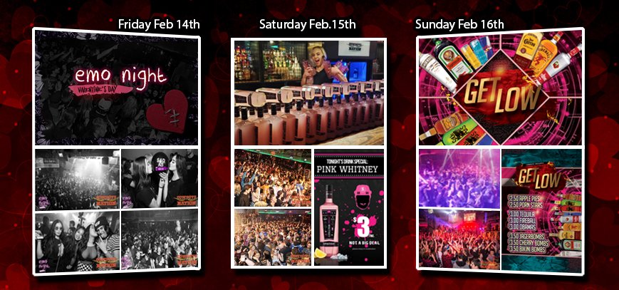 RETWEET TO WIN:

$50 in Cowboys Gift Certificates
plus SKIP THE LINE (w/FREE COVER) for you and a guest to your choice of the following parties...

Emo Night (Valentines Day) - Feb 14th

Cboys Saturday ($3/oz. Pink Whitney) - Feb 15th

Get Low (Long Weekend Sunday) - Feb 16th