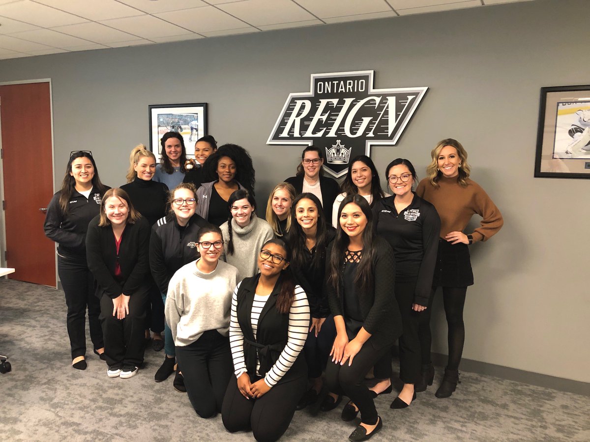 ontarioreign's tweet photo. Celebrating National Girls &amp; Women in Sports Day with the women who make the Ontario Reign great! https://t.co/fy1mzKYKUT