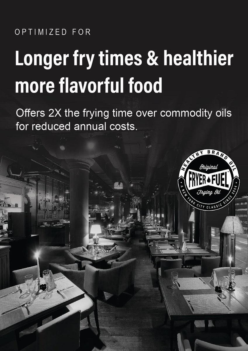 You have traveled the world in search of the finest ingredients. Make sure your frying oil is up to the same standard. 
#HealthyBrandOil #FryerFuel #2X