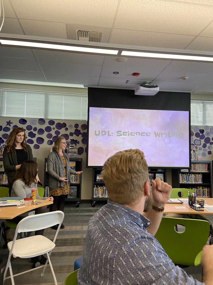 MrsDanielleRojo's tweet photo. Watching @mrs_ricekinder, @JayneeLeggett, @kimberlyAhewitt and @sarahlgately sharing all their knowledge on #UDL! So powerful to have real teachers demonstrate how they are using UDL everyday in every grade! #WCSInquiry #WCSJoyfulLearning #BetterTogether https://t.co/J7ATNNJwzj