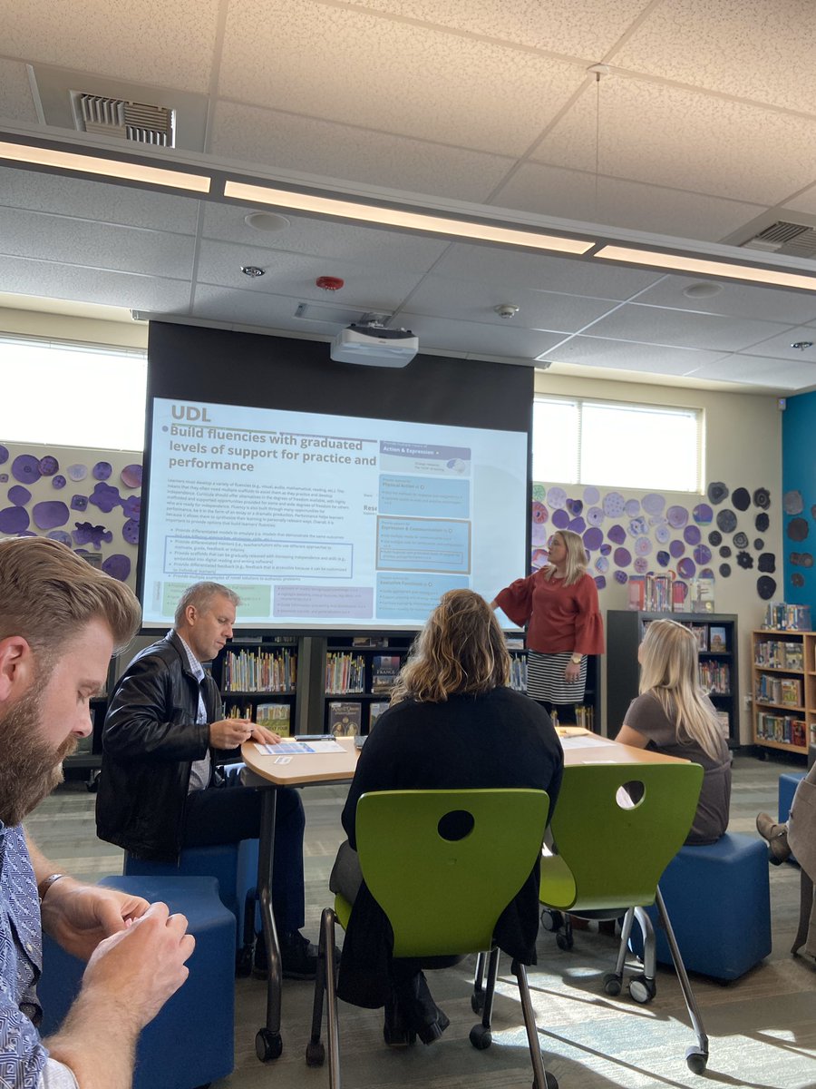 MrsDanielleRojo's tweet photo. Watching @mrs_ricekinder, @JayneeLeggett, @kimberlyAhewitt and @sarahlgately sharing all their knowledge on #UDL! So powerful to have real teachers demonstrate how they are using UDL everyday in every grade! #WCSInquiry #WCSJoyfulLearning #BetterTogether https://t.co/J7ATNNJwzj