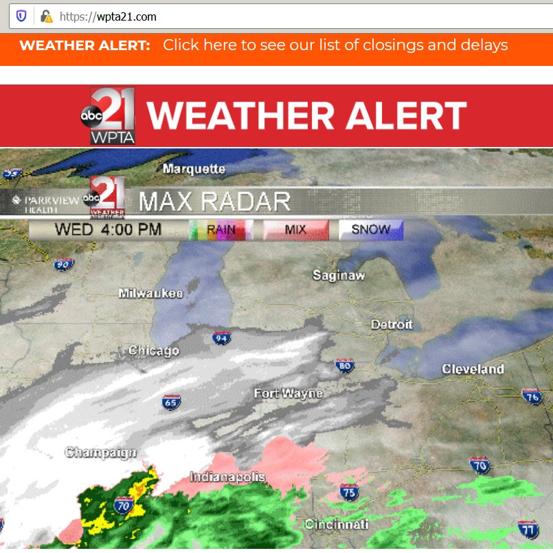 pawpaw_ray's tweet photo. ⭐️ ⚠️ How is the Weather Where You Live? ⚠️ ⭐️
(We live in Indiana - near the "Y" in "Fort Wayne" on the map)
🥶It is cold, blowing, and snowing!
🥶We have a Weather Alert!
⭐️Thanks @ABC21WPTA 

#Weather #Indiana #Winter #Snow #Midwest https://t.co/grVjiCV7vn