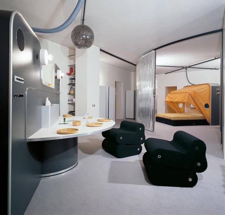 northstardoll's tweet photo. interiors by joe colombo (1930-1971) https://t.co/jIojeJrLHw