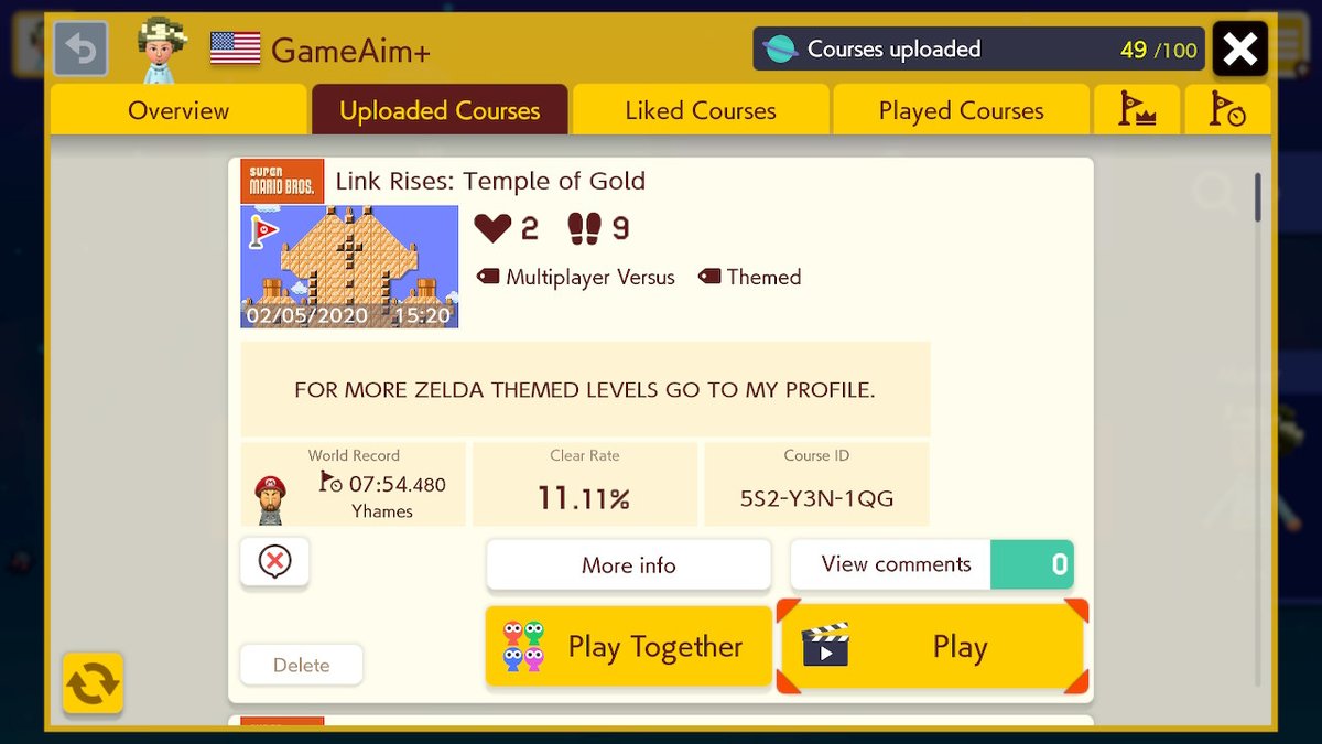 GameAimPlus's tweet image. PLAY MY NEW ZELDA LEVELS I MADE YOU&apos;LL LOVE THEM  #SuperMarioMaker2 #NintendoSwitch
