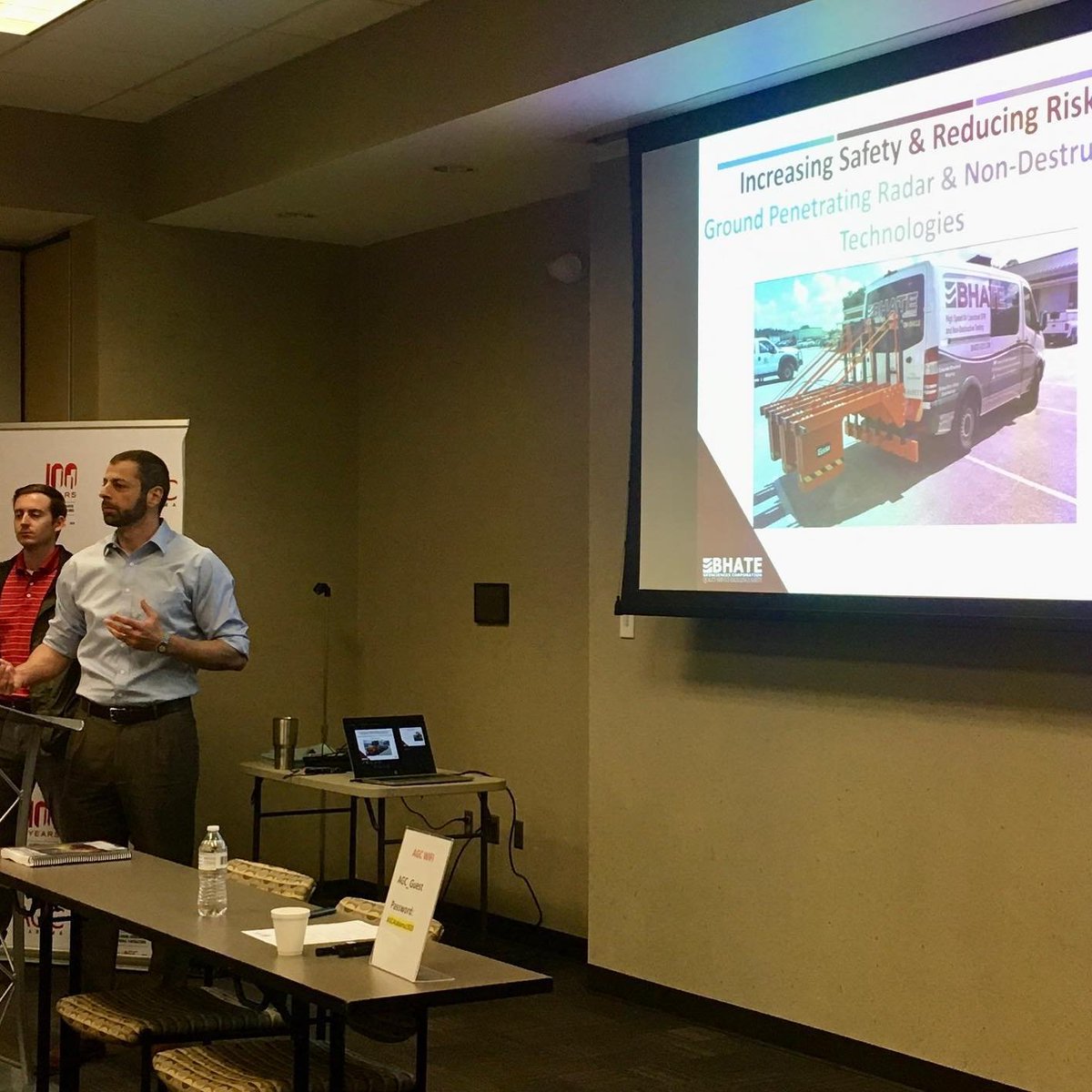 BhateGeo's tweet photo. Presenting to safety officers at @AlabamaAGC1 about using ground penetrating radar (GPR) scans to prevent utility line strikes. Increase safety, reduce risks & costs = know what utilities are under your site. https://t.co/vfiXiMQhTi
#gpr #bhate #bhategeo #groundpenetratingradar https://t.co/LbfWDfQOwl