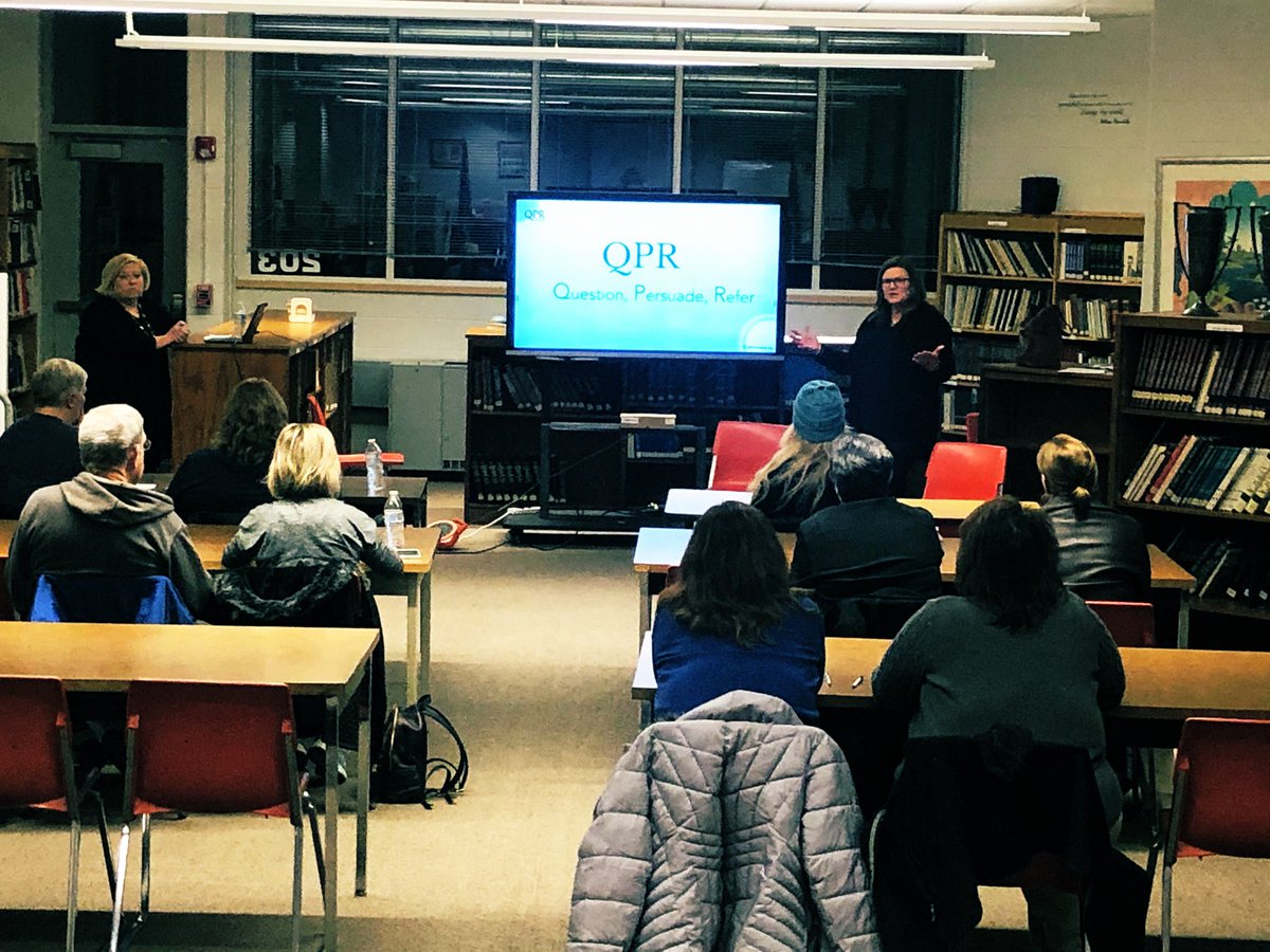 QPR- Question Persuade Respond Training for our community tonight- so proud of our Networks of Care Team and our newly trained entire school district.  We can make a difference! #SuicidePrevention