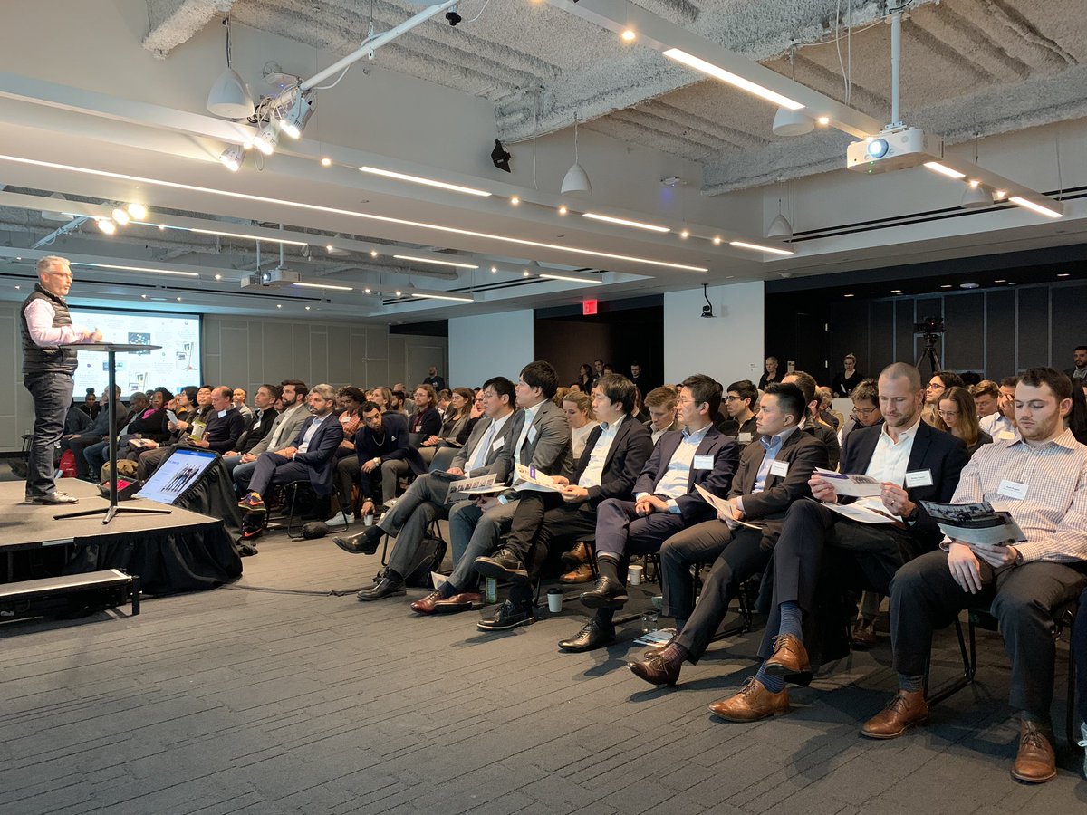 RJSBaxter's tweet photo. .@aaronnblock kicks things off reminding all it takes a village!
So proud of our portcos raising $50M+ &amp; creating jobs around the world! How far we’ve come since 2015

Many thanks to @mitsuifudousan #31Ventures @Convene @Columbia &amp; @MetaPropNYC team!
#mpdemoday #NYC #PropTech #VC https://t.co/2wPUWEYJjP