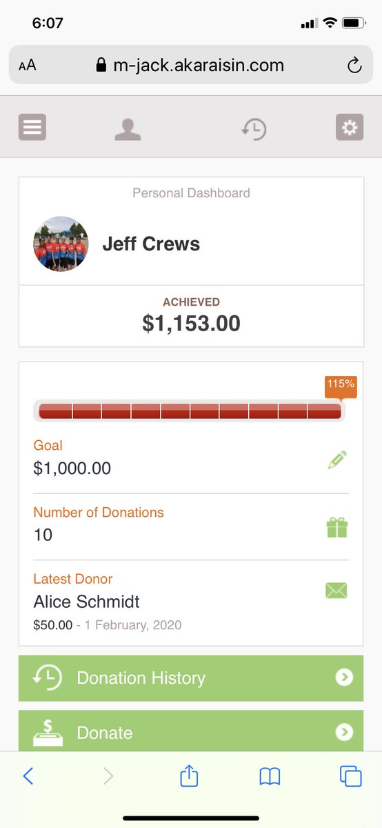 Thank you to all my people who have helped me top $1K in support of helping those in need of assistance.  ⁦<a href="/jackdotorg/">Jack.org</a>⁩