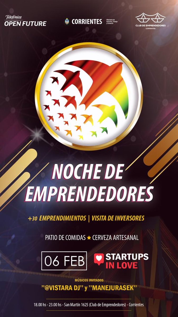 ClubCorrientes's tweet photo. Mañana en el Club tendremos la primer Noche de Emprendedores y segunda #StartupsInLOVE junto a @OpenFutureArg. No te la podes perder! #startups #productos #servicios #gastronomía #cervezaartesanal #música y mucho más. Jueves 6 desde las 18hs https://t.co/EgpHkF5fvF