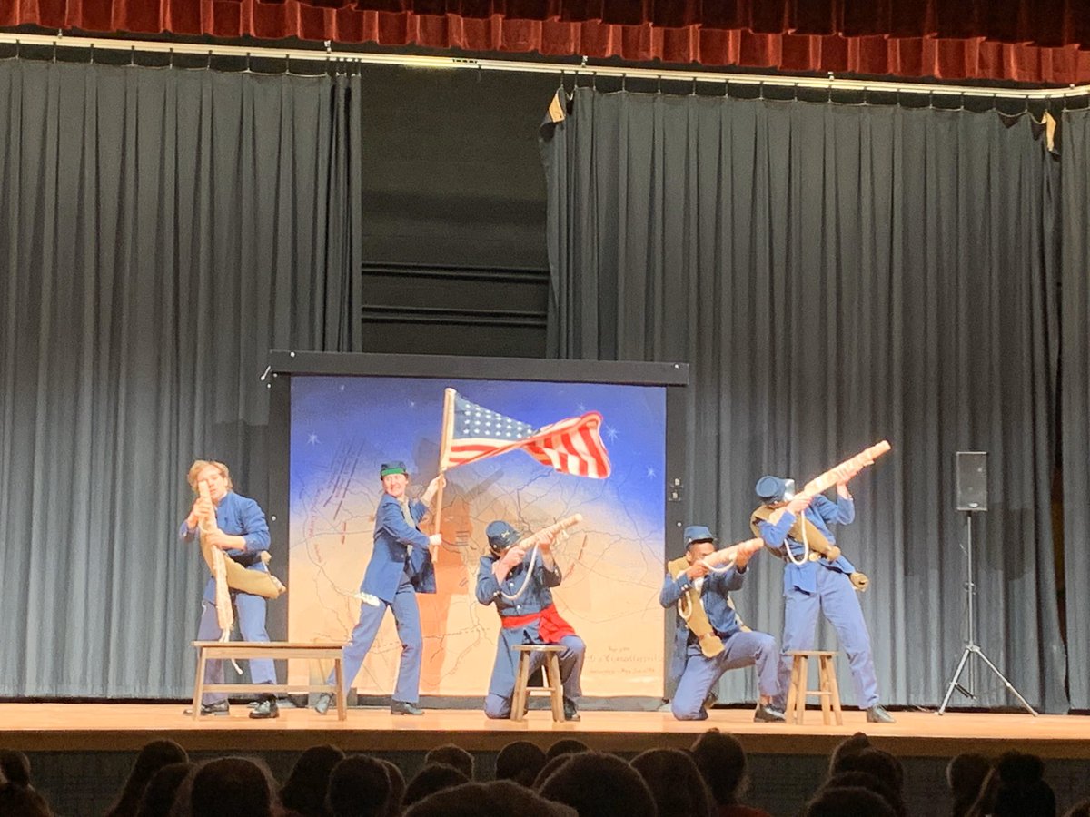 ForWcps's tweet photo. It was so nice to have the Barter Players perform for students across the county today! We are so thankful for the Play Fund! 🎬🎤🎟 #WCPSSuccess #WytheExcellence https://t.co/jBd9JfgLGp