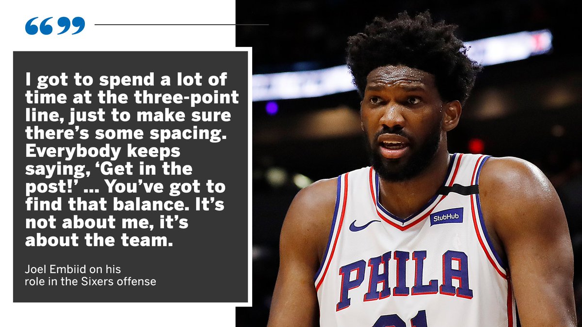 Nba On Espn On Twitter Joel Embiid Says There S A Reason He