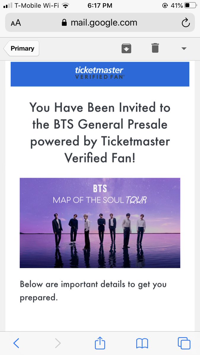 infinitae_04's tweet photo. OKAY GUESS WHO GOT VERIFIED FOR PRESALE!!!!! https://t.co/psGwQy3PYU
