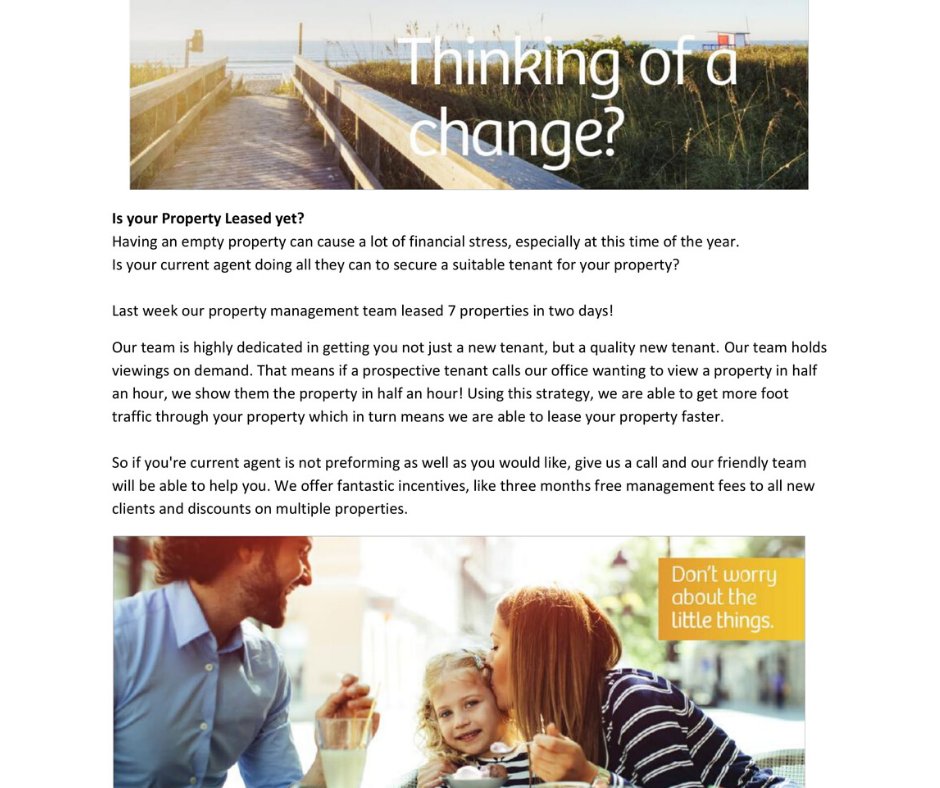 RHRockingham's tweet image. Leasing is our specialty. Low vacancy rates &amp;amp; high tenant retention.. the change you've been looking for! #raineandhornerockinghambeach