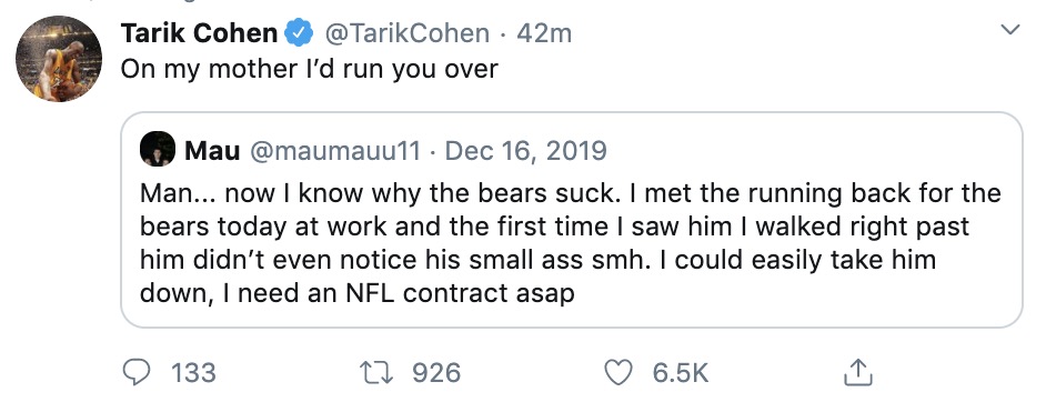 BN_Bears's tweet image. First of all, Tarik is absolutely right. He might be short, but dude is BUILT. 

Second of all, LOL @ him busting on a dude from two months ago. 😂