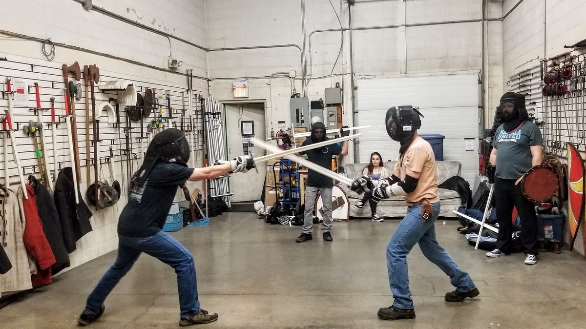 WeSellSwords's tweet photo. Fight Knight is underway here at Dark Ages! Come on down until 9 pm to try your hand at Sword Fighting! 

Only $10 drop in fee which includes all training gear! 

#FightKnight #swordfighting #sword #training #HEMA #dropinswelcome #yyc #calgary https://t.co/BXStckcdXw