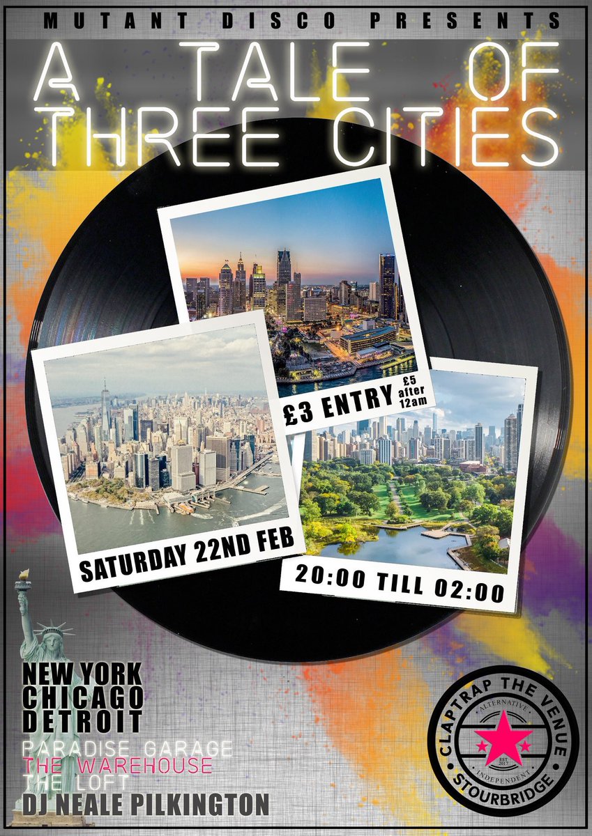 neale pilkington (@nealepilkington) on Twitter photo Coming up on Feb 22 at <a href="/claptrapvenue/">claptrapthevenue</a> Mutant Disco - A Tale of Three Cities. The sounds that made New York , Chicago and Detroit clubs legendary. #house #NYDisco #techno Coming up on Feb 22 at <a href="/claptrapvenue/">claptrapthevenue</a> Mutant Disco - A Tale of Three Cities. The sounds that made New York , Chicago and Detroit clubs legendary. #house #NYDisco #techno