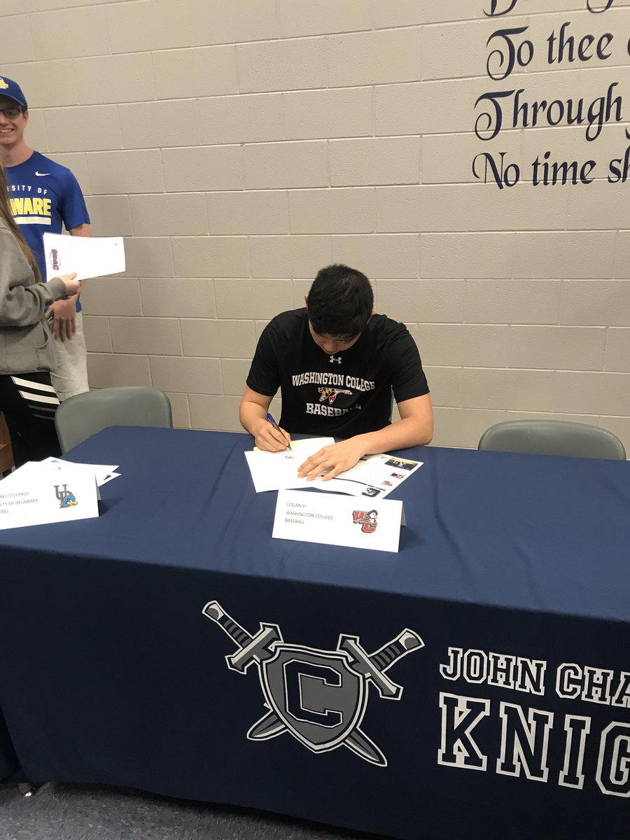 Champe_Baseball's tweet photo. Congratulations to @logan_yi and the rest of the Champe athletes on their signing today! @champesports12 @WashCollBase @washcoll @washcollsports https://t.co/vEdOHSdQZc