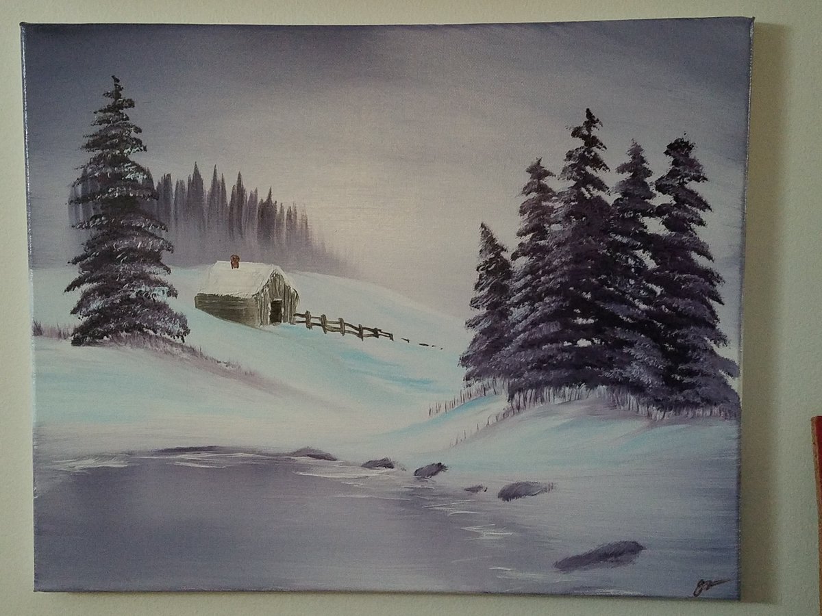 Fin_Really's tweet photo. We said goodbye to #TheJoyofPainting w/Ted Kaczynski or however its spelled. The #MurderCabin has a new home. The poll said tonights #painting is a #spring #autumn scene. Come join me at 7:30pm cst https://t.co/KMt4Bx2pxA
.
#GGTTD #TeamB42 #PhoenixCartel #art #Arttherapy #momlife https://t.co/mpzSrZdS0Z