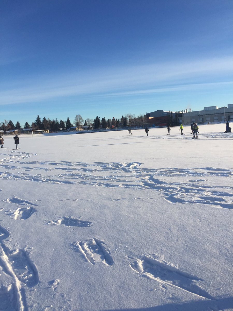 MMjwilson's tweet photo. Winter Walk Day!  Snow Shoeing! #EMSloveslearning #weareCBE https://t.co/rFSfXVN06J