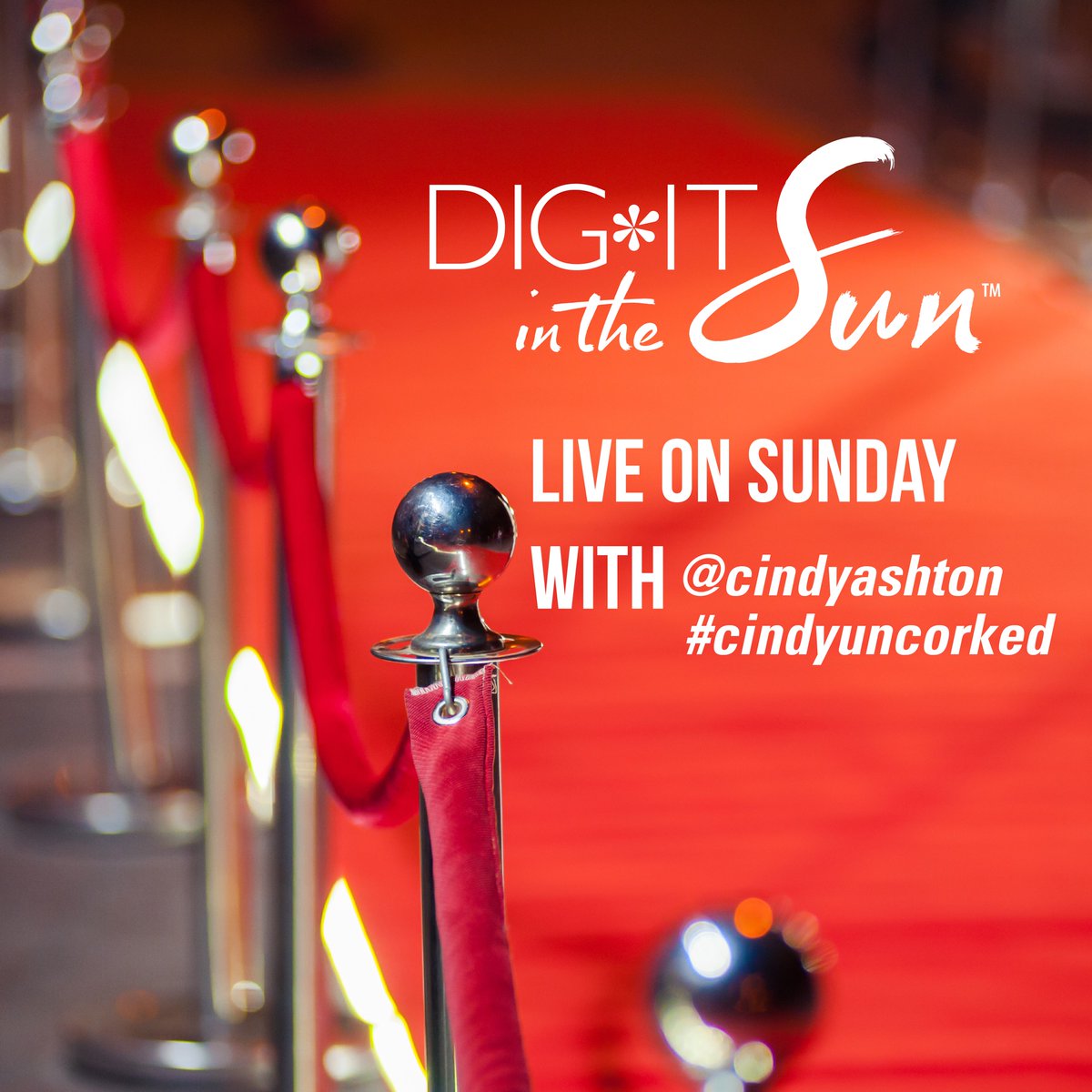 Super excited to be sponsoring #cindyuncorked LIVE at the Oscars. She'll be getting the scoop from celebs &amp; GIVING the scoop about #DigItInTheSun #UVAwarenessDots. #thefreedomtoenjoythesun #oscars #oscarsafterparty #redcarpet #digitapparel #academyawards #hollywood #claudiaharvey