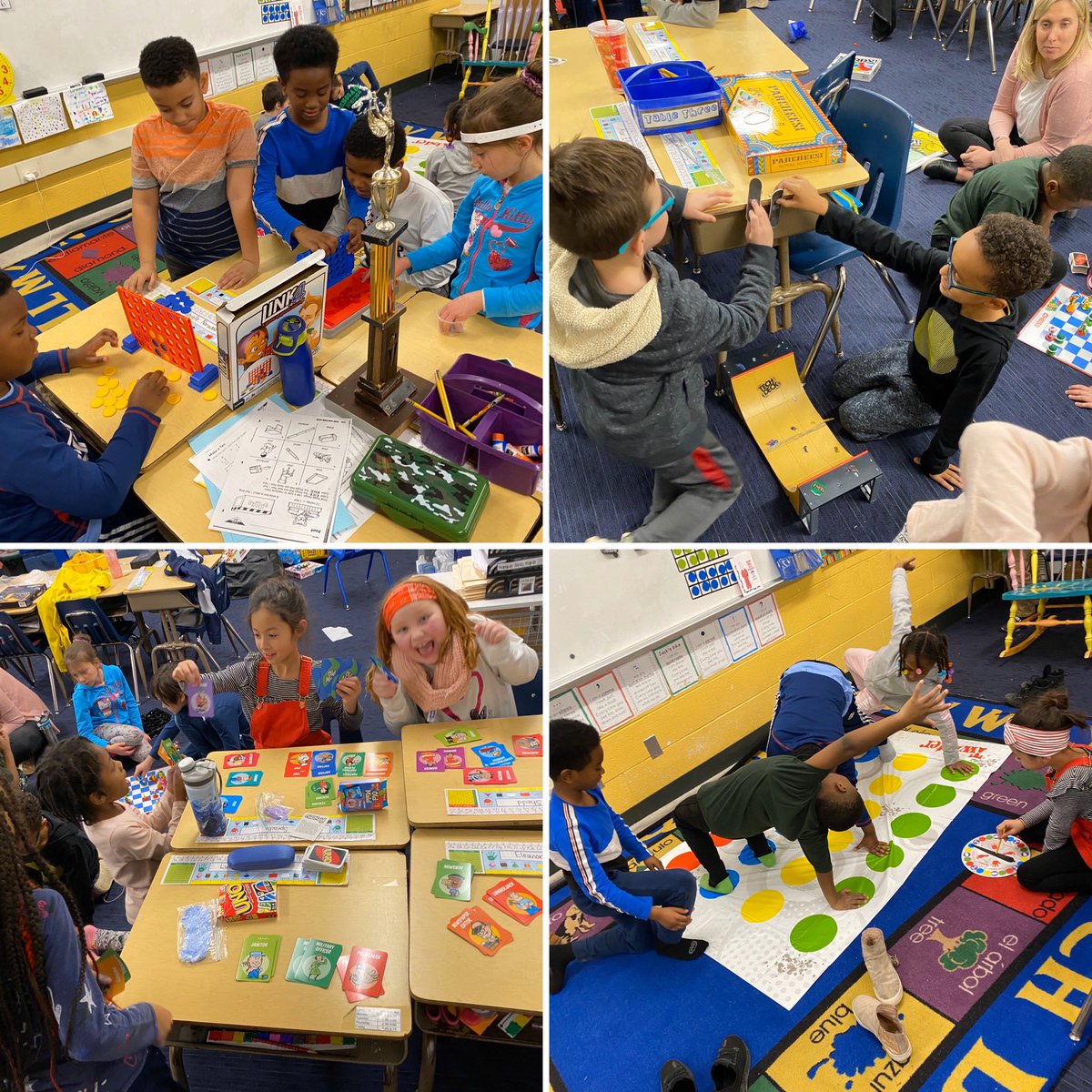 Jenwilcox4's tweet photo. A few more photos from Global Day of Play: students made slime (& cleaned up their mess!), played board games, created structures, went outside & more! Unstructured play has so many benefits for kids. #GSDP2020 #berkleydifference #NorupPYP https://t.co/EKzSCvWrs4