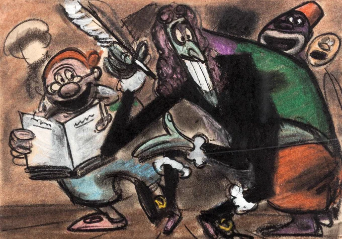 Animation art from Disney's PETER PAN (1953).

I've featured Mary Blair's art many times before of course. I'm quite amazed at how many concepts she did for PETER PAN and ALICE. It seems I'm always running into new ones. 