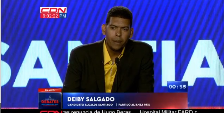 cdn37's tweet photo. #CDNDebate: Deiby Salgado, dice que en su gestión la alcaldía será garante para los empleos a los  jóvenes en Santiago. https://t.co/lxj2NBXJox