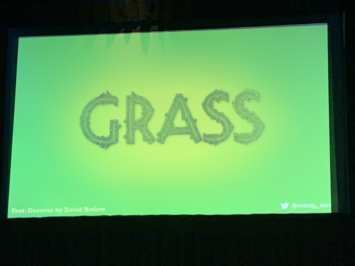 cassidoo's tweet image. Man, @Mandy_Kerr’s talk on variable fonts is blowing my mind.
SO much functionality is built-in (to nearly the same font file sizes). The fact that animating text shapes and sizes while staying accessible and searchable is huge! #JSConfHI