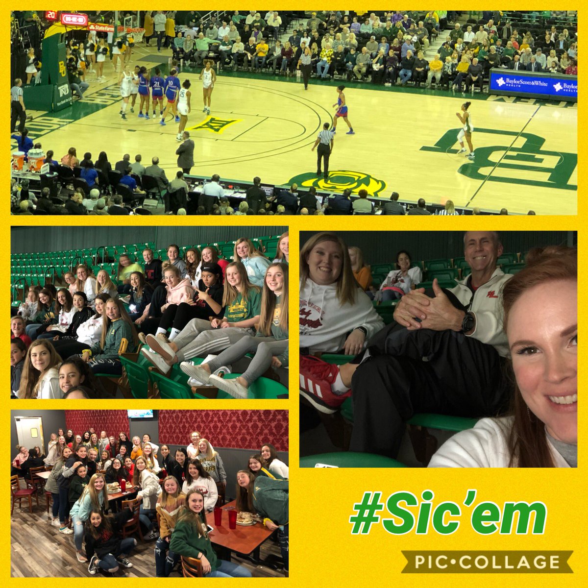Leopards showing love to our <a href="/BaylorWBB/">Baylor Women's Basketball</a> Lady Bears! 💚🏀💛#TeamBuilding #PoppaRollos  #SicKansas #LISDFutureFocus