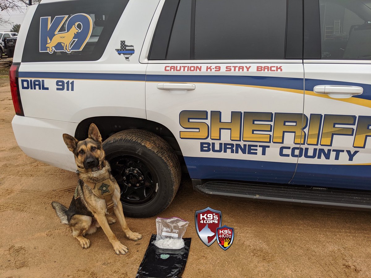K9sOfficial's tweet photo. 8 ounces of methamphetamine seized by Deputy Ciolfi and K9 Jag with Burnet County Sheriff’s Office! Keep up the great work!!🐾
#K9Jag #K9s4COPs #K9s4KIDs #ReelEmInFoundation #PacesetterK9 https://t.co/mP6c2bEz1M
