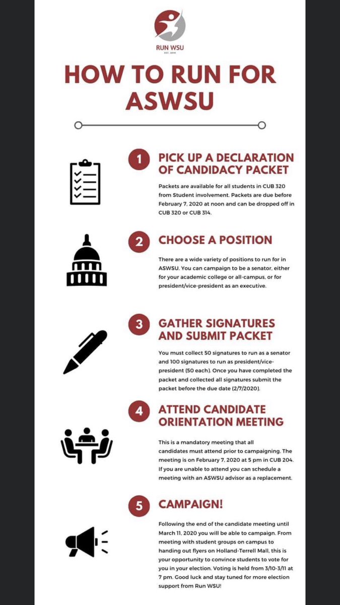 PKSWSU's tweet image. Be the change in your community and run for an ASWSU position, apps are due Friday at Noon