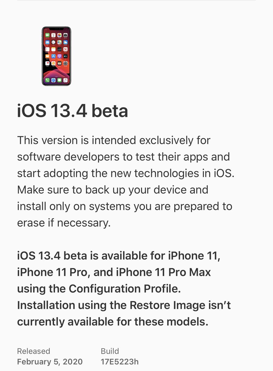 oskrfco's tweet image. Apple a liberado la Beta 1 de iOS 13.4 para Desarrolladores. 

#Apple #iOS134DevBeta1 #noticias #NewsToday