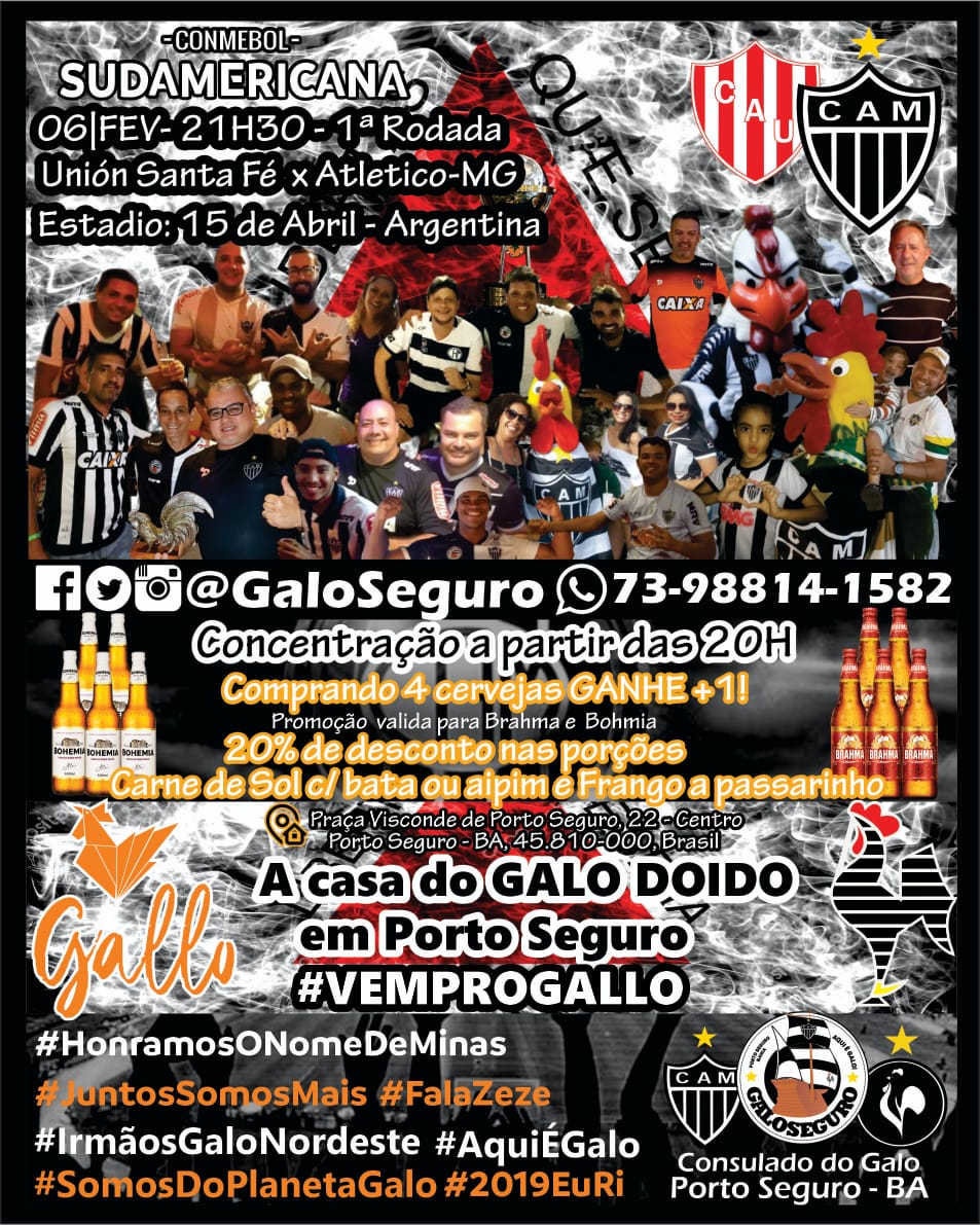 GaloSeguro's tweet photo. #HonramosONomeDeMinas #JuntosSomosMais #IrmaosGaloNordeste #AquiÉGaloSeguro #ConsuladosDoGalo #FalaZeze #2019EuRi https://t.co/SPKXRE1GUs