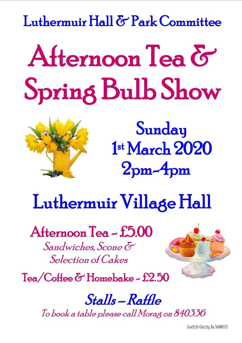 Looking forward to our first show of the year. Booking now open for our popular Afternoon Tea. 🌷☕🍰