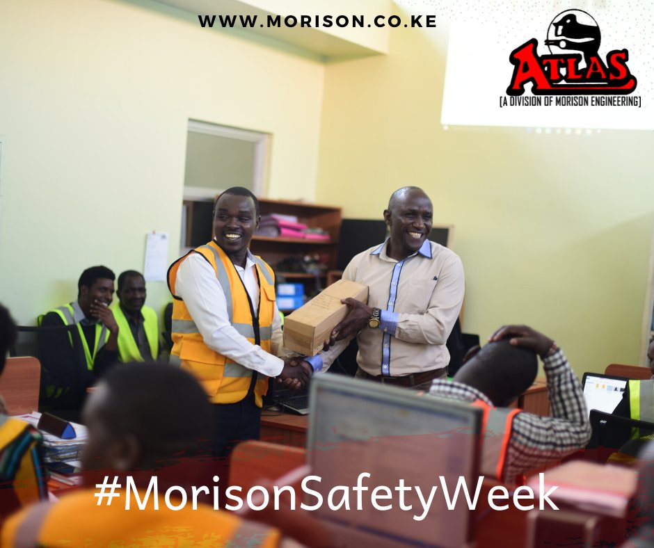 morisoneng's tweet photo. After a successful discussion on Safety at Home led by Eng Phillip Kariuki, GM, Morison Eng Ltd we awarded two our team members for their efforts in ensuring safety is maintained at all times.
#MorisonSafetyWeek https://t.co/miLRVTKx2T