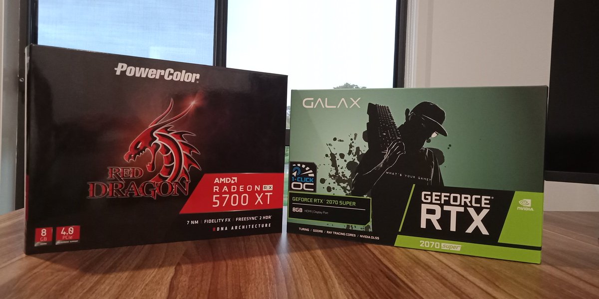 TheAussieGamerr's tweet image. AMD vs Nvidia. RX 5700 XT vs RTX 2070 Super. I don't know why I bought both but I did 😂
#amd #Nvidia #amdvsnvidia #rx5700xt #rtx2070super
