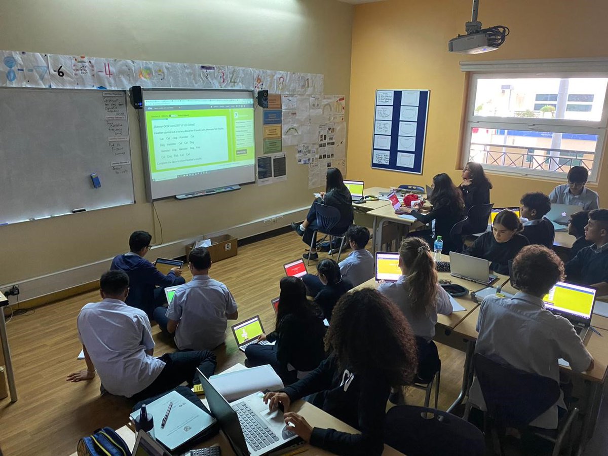 Year 10 students are using technology in the classroom to learn more about Statistics.
