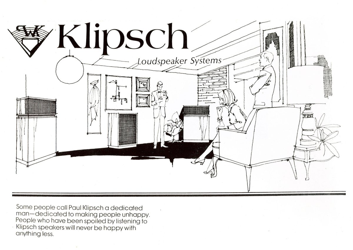 KlipschSEAsia's tweet photo. Check out this vintage #Klipschorn ad. We vehemently agree with that last statement. Same applies to Klipsch earphones, eh?

#Klipsch #KlipschNotPlastic #NoBS #throwbackthursday #tbt https://t.co/5c7FSbmCUo