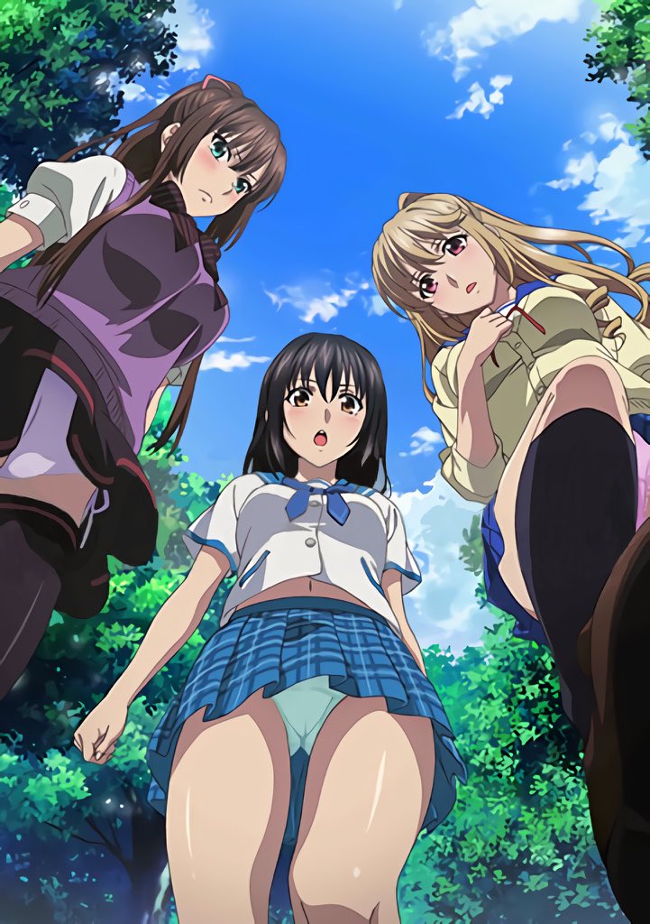 Strike the Blood’s official art always lets you peek at the girls panties. 
