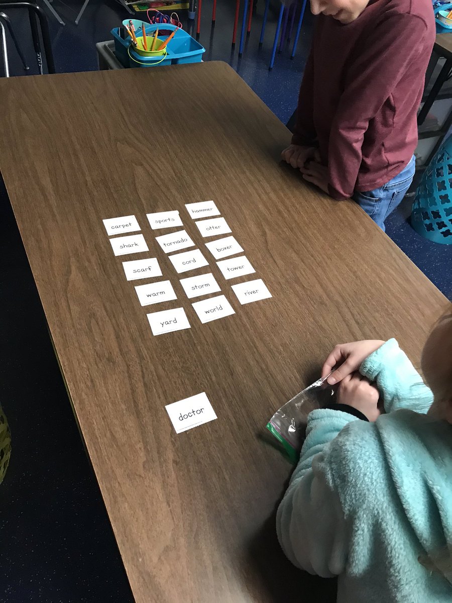 Exploring those tricky r-controlled vowels with a word/picture sort. We love phonics!