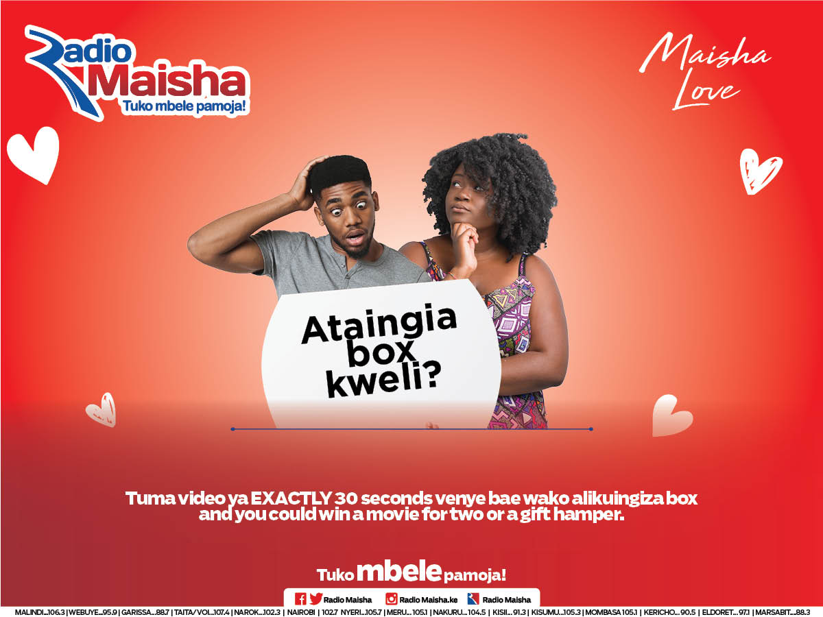 radiomaisha's tweet photo. Mpenzi wako alitumia mistari gani kuingiza box? Send us a 30 - 40 second clip ukitueleza bae alitumia mistari gani ukitumia hashtag #MaishaLove and stand a chance to win some goodies this valentines. #BillyNaTricky https://t.co/74dDZAghZE