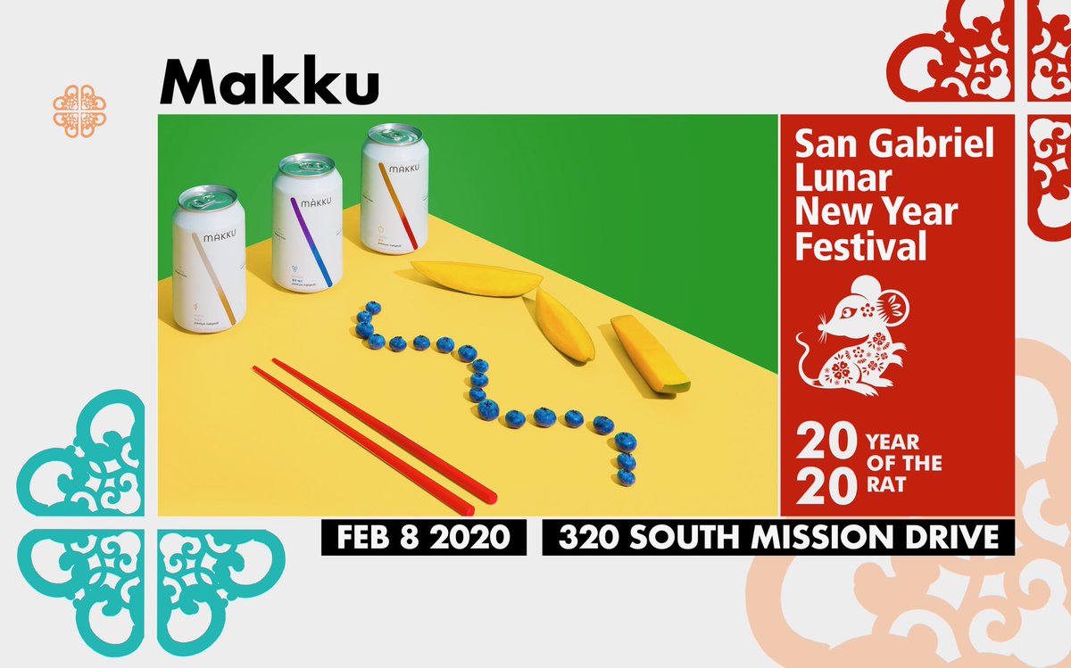 Makku will be serving original rice Makku, mango Makku and blueberry Makku at our festival on February 8!