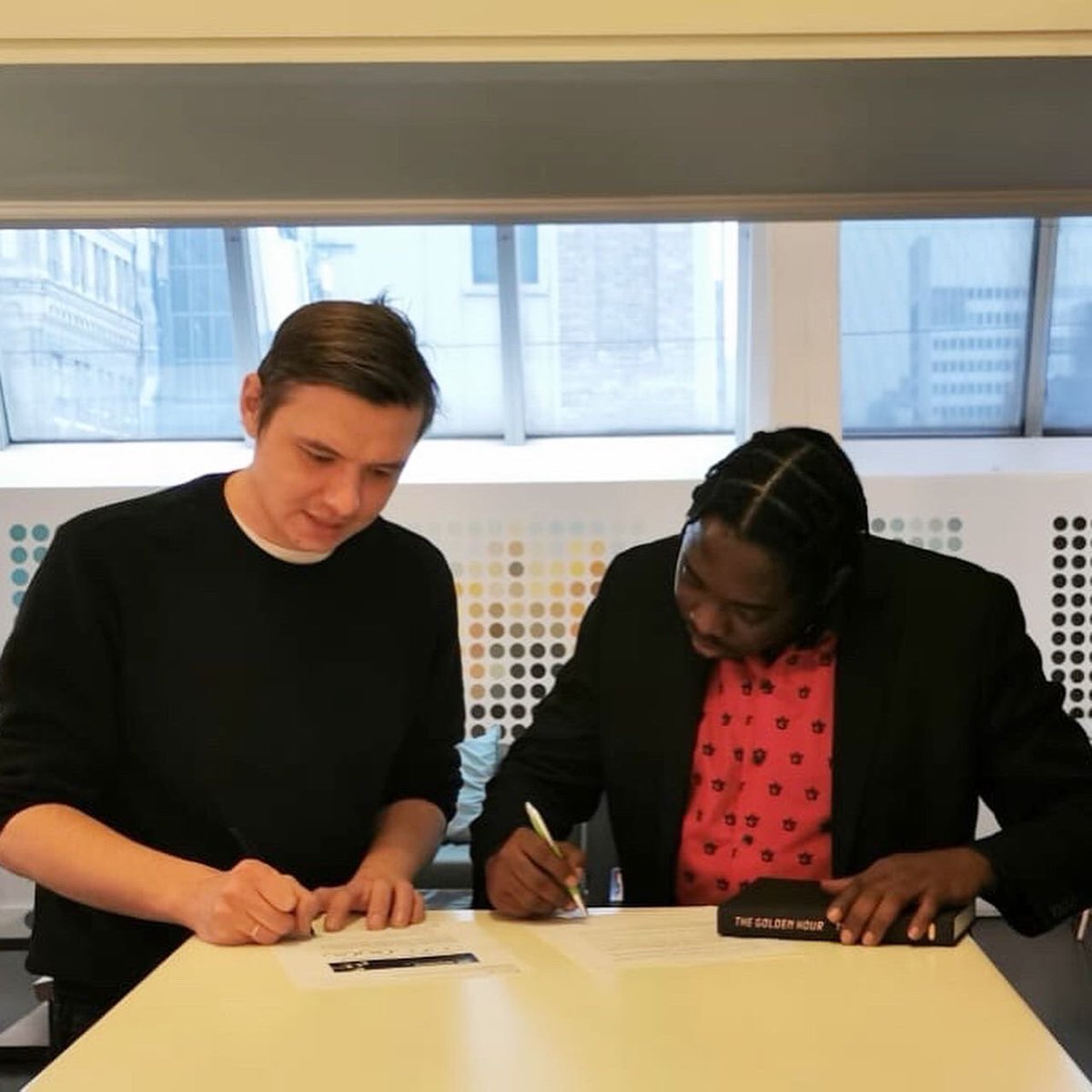 TmmgStore's tweet photo. The CBDO of Promobot, Oleg  Kivokurtsev and TMMG’s founder Zimaco Merizier are focusing on making the #world a better place. We are excited for our future as it’s already ours. Discover the universe gifted #ai company at https://t.co/cvSMWxvCPk  #promobot #TMMG #Haiti 🇭🇹 https://t.co/dwlNQMuJWb