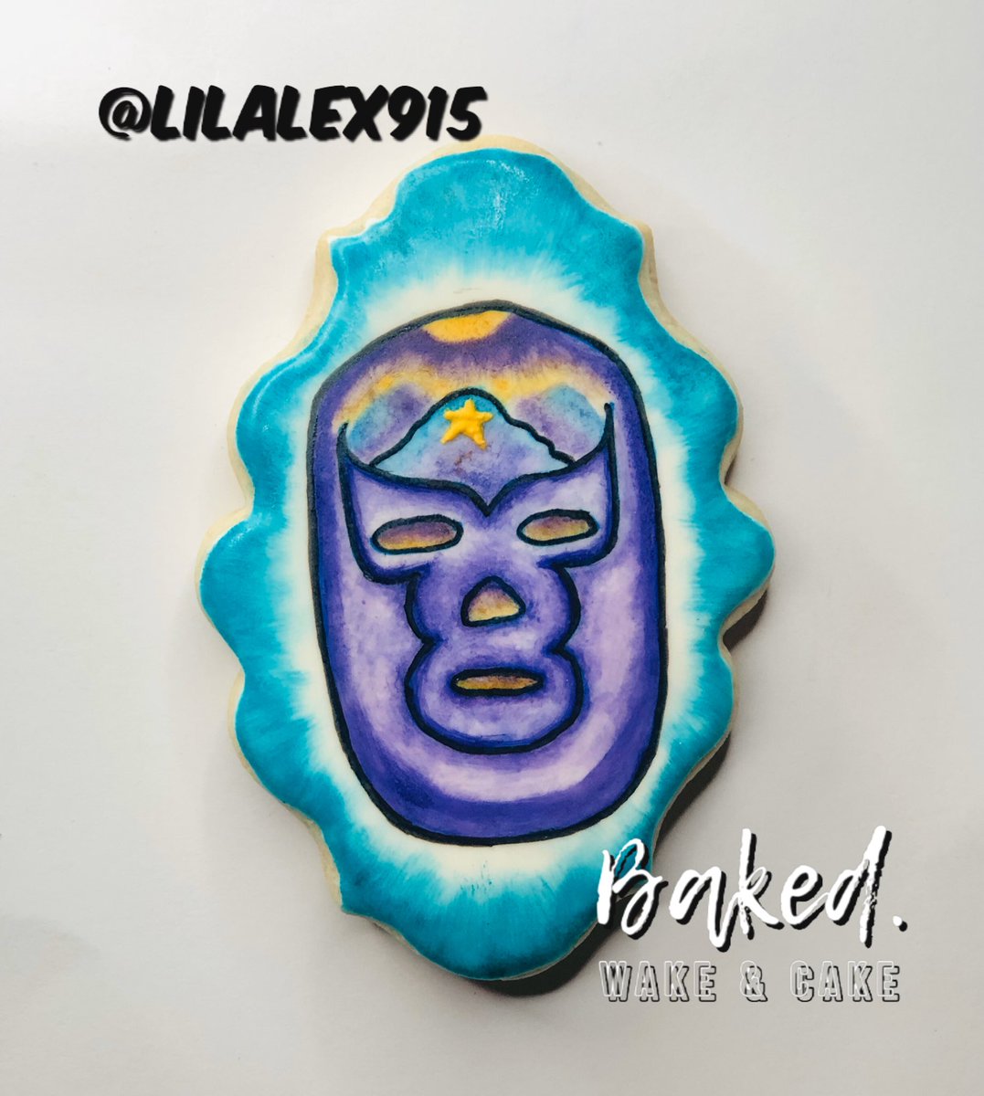 Bakedep's tweet photo. Extra cookie art! Local tattoo lilalex915 (IG handle) does some pretty dope paintings! We used our extra cookie to paint one of his creations! https://t.co/1XeFVPpvNX