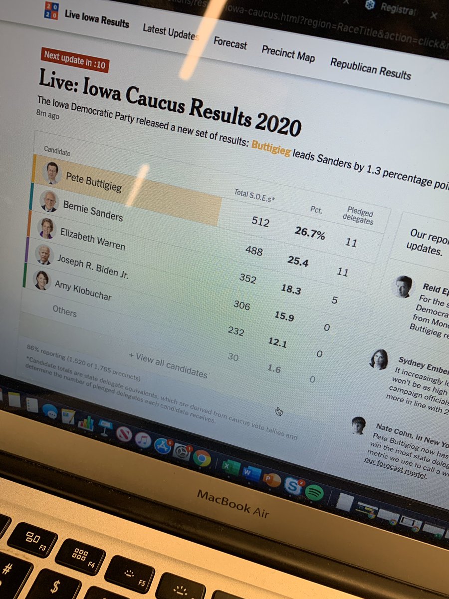 and__again's tweet photo. @nytimes where did the delegate count go?
#iowacaucases #iowacacus https://t.co/yL1yWAvey1