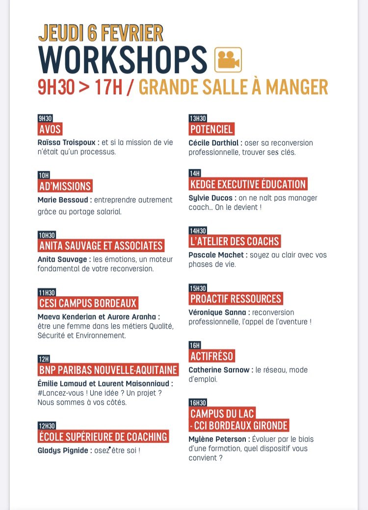 Nous vous donnons rdv aujourd’hui à 12h pour un workshop présenté par Émilie Lamaud  et Laurent Maisonniaud   #LancezVous  #projet  #idée   #Bnpparibas est à vos côtés pour vous accompagner  #femmes  #creationdentreprise #bordeaux  #profession’L #bnpparibasNouvelleAquitaine