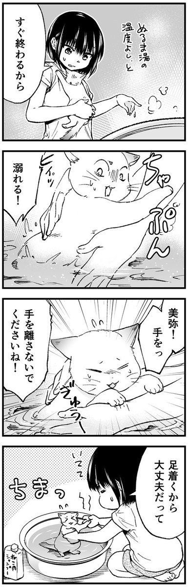 お風呂が苦手な化けにゃんこ。 